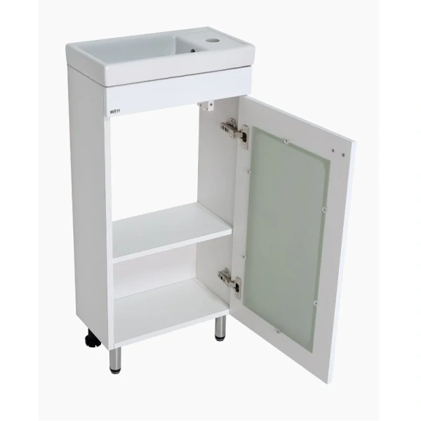 Тумба с раковиной напольная Misty Урал 40 см прямая - фото 3