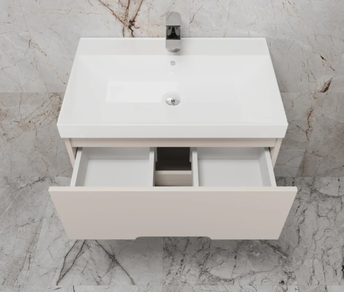 Тумба под раковину подвесная Style Line Матис 70 см крем, в наличии - фото 2