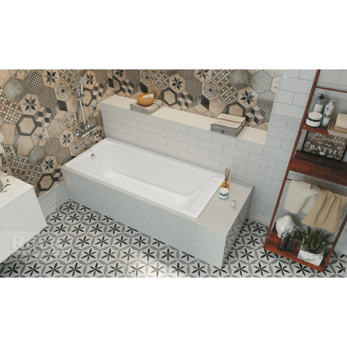 Ванна акриловая Roca Elba 170х75 см без гидромассажа, прямоугольные - фото 5