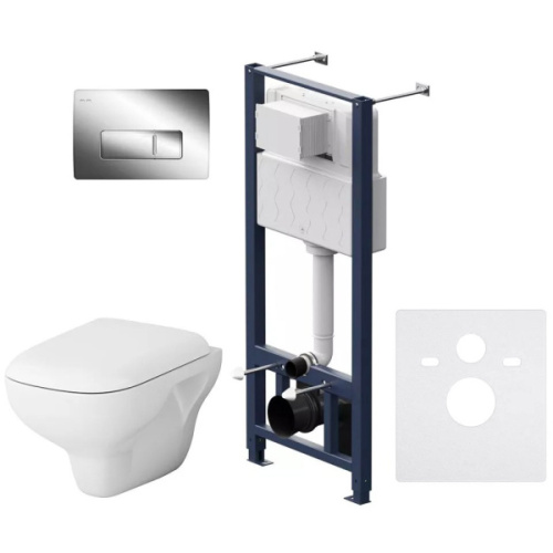 Унитаз с инсталляцией Am.Pm Like с сиденьем микролифт и клавишей - фото 1