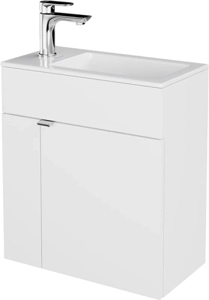 Тумба с раковиной подвесная Kerama Marazzi Lato LA.50\WHT 50 см белая, белая - фото 7