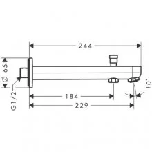Излив на ванну Hansgrohe Metris S - фото 2