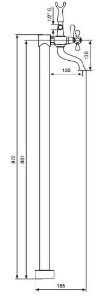 Смеситель для ванны Emmevi Deco Classic 1201128 - фото 4