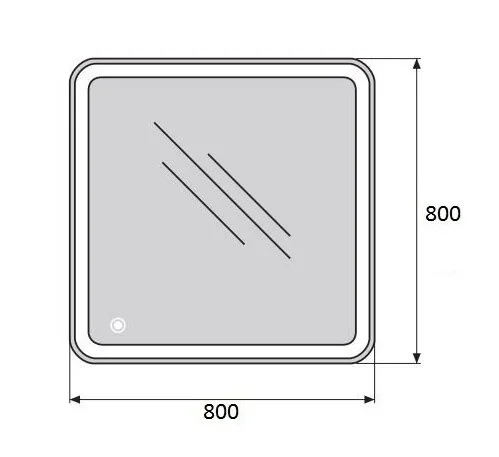 Зеркало с подсветкой BelBagno Spc 80 см с сенсорным выключателем, в наличии - фото 2