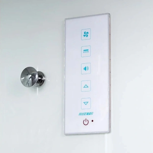 Душевая кабина Deto D 110x90 см с освещением, хромированный профиль - фото 9