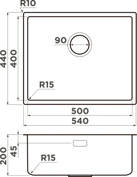 Мойка для кухни Omoikiri Tadzava 54-U/I-ULTRA 15 54 см нержавеющая сталь - фото 2