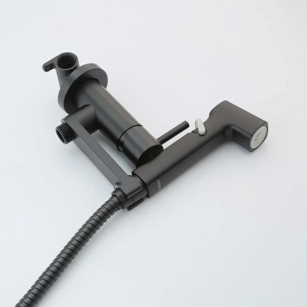 Гигиенический душ со смесителем Акватек Ника черный матовый, черные - фото 5