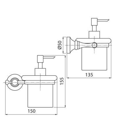 Дозатор для ванной Bugnatese Performa PER4M-24V (25804) - фото 2