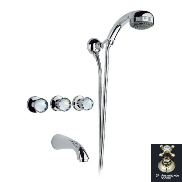 Смеситель для ванны, английское золото, Nicolazzi Cristallo - фото 12