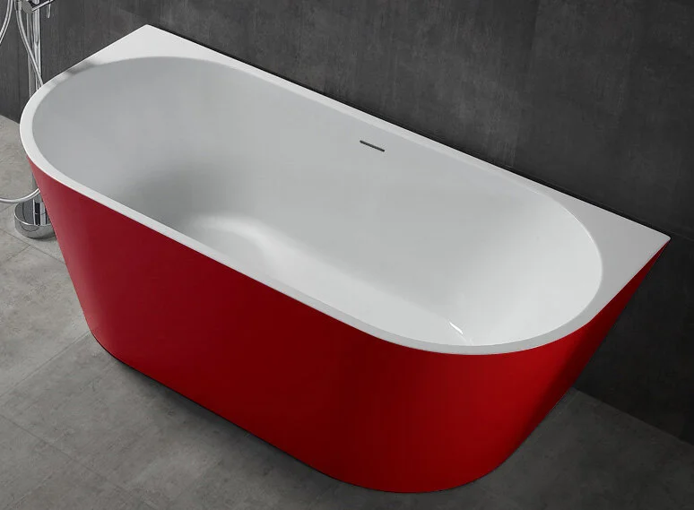 Акриловая ванна Abber 170х80 см красная, современныe, hi-tech - фото 3