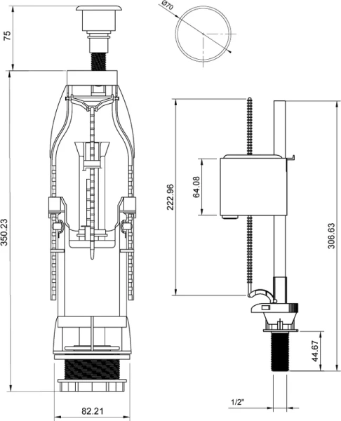 Комплект арматуры BERGES Eko нижний клапан index_5 - фото 11