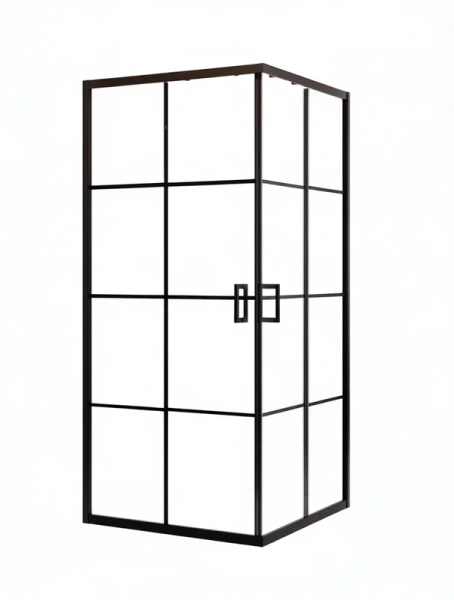 Душевой уголок RGW Passage PA-34B 90x90 см с черным принтом, раздвижные - фото 7