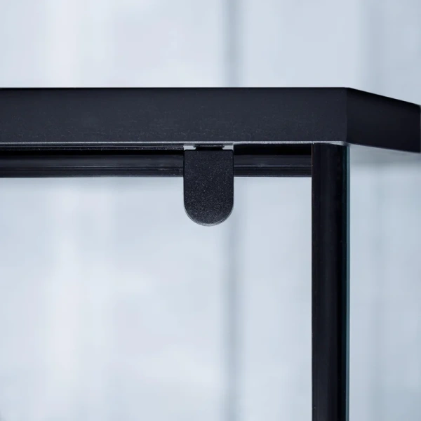 Душевой уголок BERGES Solo 100x100 см профиль черный, многоугольные - фото 2