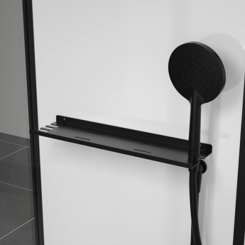 Душевая кабина Black&White Galaxy G8022 90x90 см профиль черный матовый, угловые, с гидромассажем, c тропическим душем, с крышей - фото 5