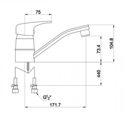 Смеситель для раковины Timo Standard хром 1931F chrome - фото 2