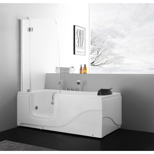 Акриловая ванна левосторонняя пристенная Gemy, 170x80 см - фото 4