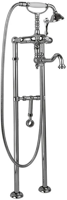 Смеситель для ванны Cezares Margot-VDPS2 напольный с кронштейном для слива-перелива - фото 1