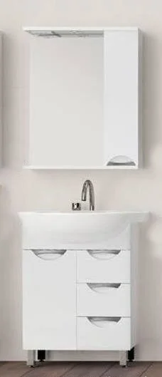 Тумба с раковиной напольная Style Line Жасмин ЛС-00000035 65 см с тремя ящиками, в наличии, по запросу - фото 2