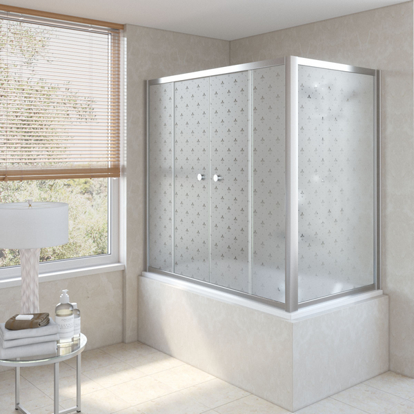 Душевая шторка на ванную стекло флёр-де-лис Vegas-glass Z2V+ZVF 170х70 R05 R - фото 49