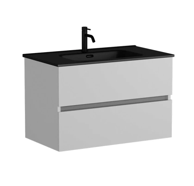 Тумба с раковиной подвесная Sancos Urban UR80W 80 см с ящиками, белая - фото 7