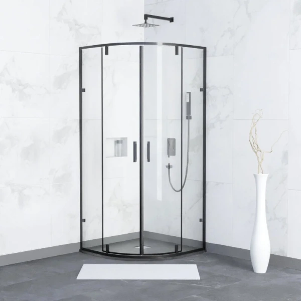 Душевой уголок RGW Classic CL-55B 90х90 см профиль черный стекло прозрачное - фото 1