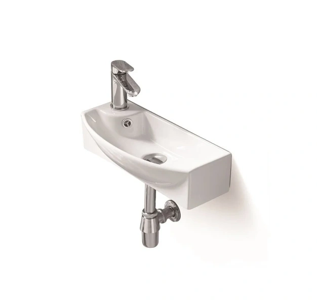 Раковина SantiLine 46 см левосторонняя черная - фото 4