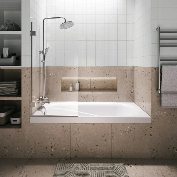 Ванна акриловая Niagara Atrio 180x70 см белая, прямоугольные - фото 5