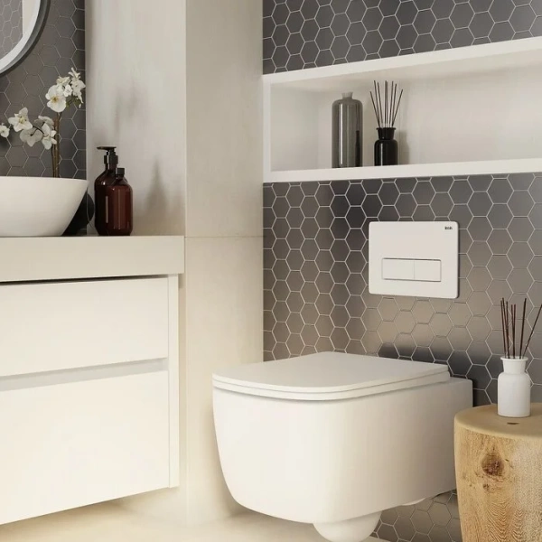 Клавиша смыва IDDIS Unifix белая глянцевая - фото 3