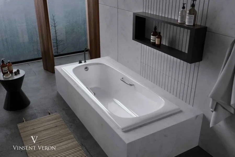 Чугунная ванна Vinsent Veron Concept VCO1607042-AS, 160 x 70 см, с антискользящим покрытием, цвет белый - фото 2