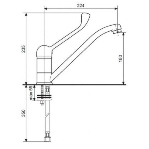 Смеситель для кухни Emmevi Giglio 8007LC - фото 2