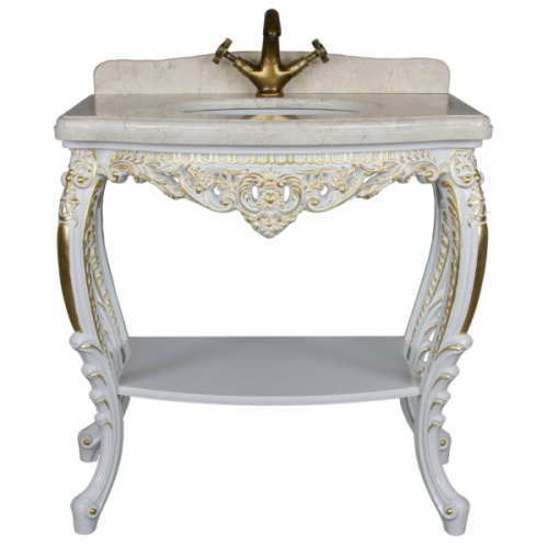 Консоль напольная, цвет белый глянец, Tessoro Isabella 80 - фото 1