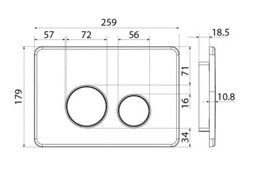 Клавиша смыва IDDIS Unisteel универсальная нержавеющая сталь - фото 2