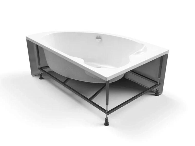 Ванна акриловая Cersanit Kaliope 153 x 100 см, асимметричная, белая, левая/правая, без гидромассажа, недорогие - фото 5