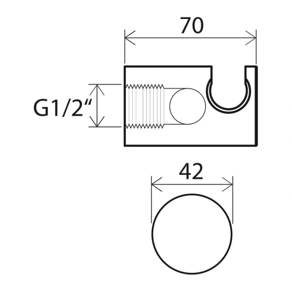 Настенный отвод для душа с держателем Ravak 706.00 X07P206 - фото 4
