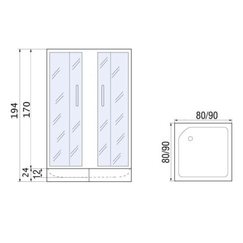 Душевой уголок River Morava 80x80 см без поддона - фото 3