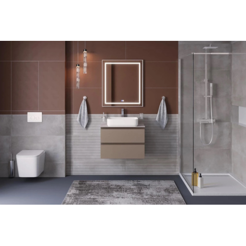 Тумба под раковину подвесная BelBagno Kraft 70 см бежевый матовый, современная, hi-tech - фото 3