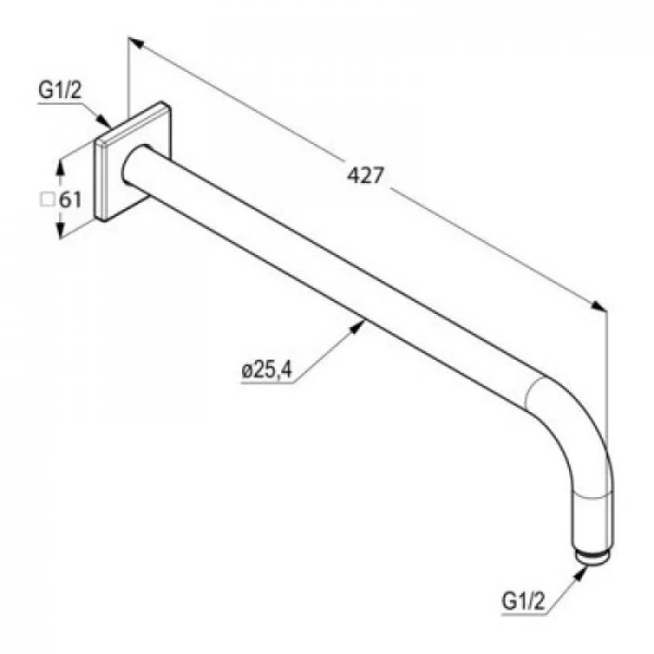 Кронштейн для душа Kludi A-QA 66534 с отражателем - фото 2