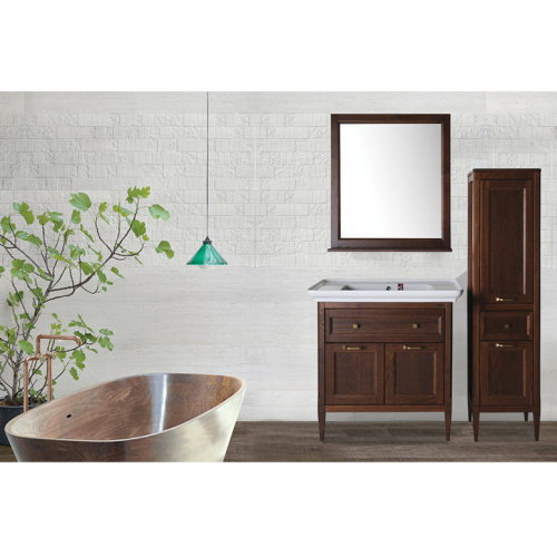 Зеркало ASB-Woodline Гранда 80 см антикварный орех - фото 4