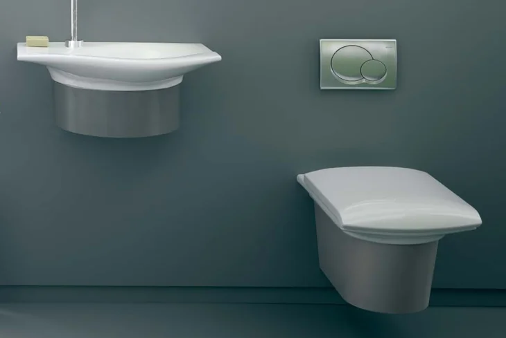 Полупьедестал для раковины Jacob Delafon Stillness серый металл, нет в наличии - фото 2