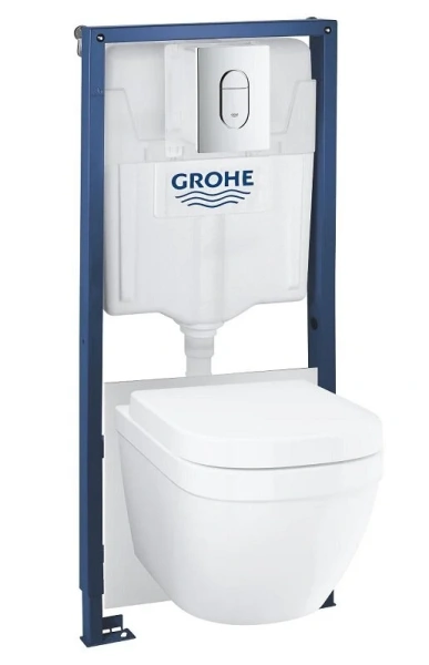 Унитаз с инсталляцией Grohe Rapid SL панель Arena Cosmopolitan - фото 1