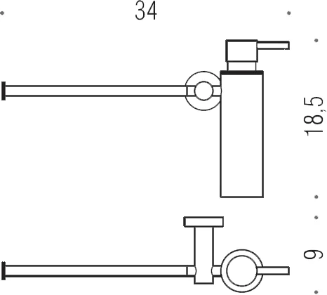 Полотенцедержатель с дозатором для мыла Colombo Plus черный матовый, современные, hi-tech - фото 2