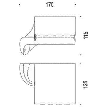 Бумагодержатель Colombo Link с крышкой, современные, hi-tech - фото 2