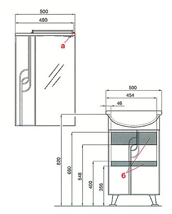 Тумба под раковину напольная Акватон Панда 50 см белая глянцевая, в наличии - фото 2