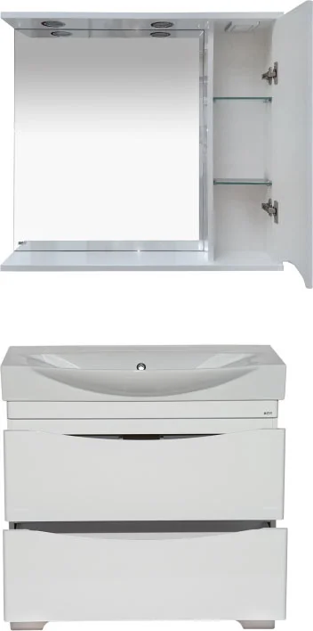 Зеркальный шкаф с подсветкой Misty Элвис 85 см правый, современные, hi-tech - фото 3