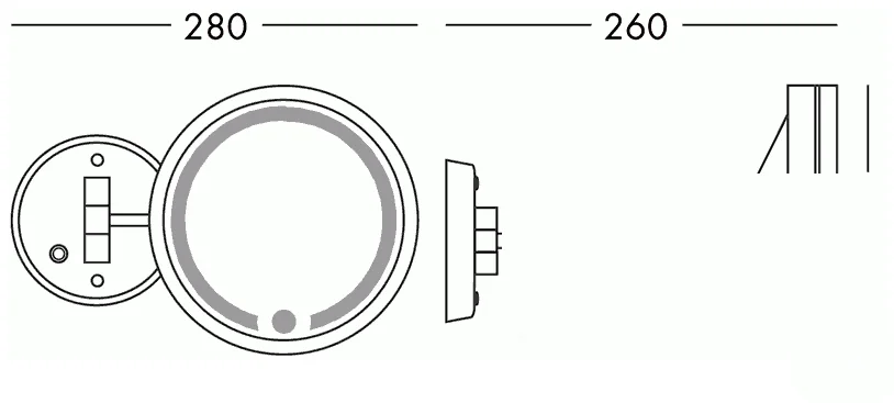 Зеркало с подсветкой Colombo Hotel 28 см настенное - фото 2