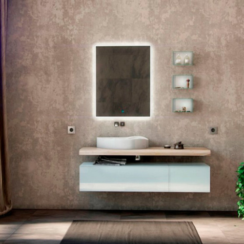 Зеркало с подсветкой Velvex Felay 65 см с сенсорным выключателем - фото 2