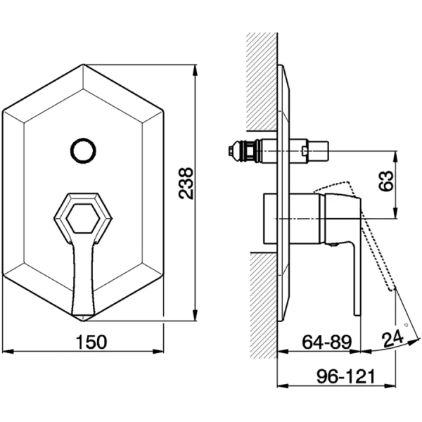 Смеситель для душа Cisal Cherie CH002100 однорычажный - фото 2