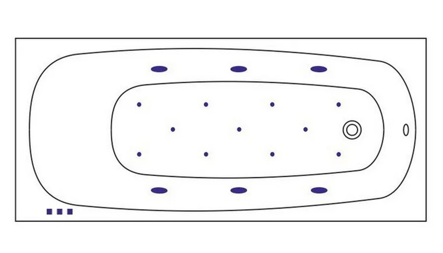 Ванна гидромассажная Whitecross Layla Relax, 180 х 80 см, увеличенная толщина акрила, усиленная армировка, белый/бронза, 0102.180080.100.RELAX.BR - фото 2