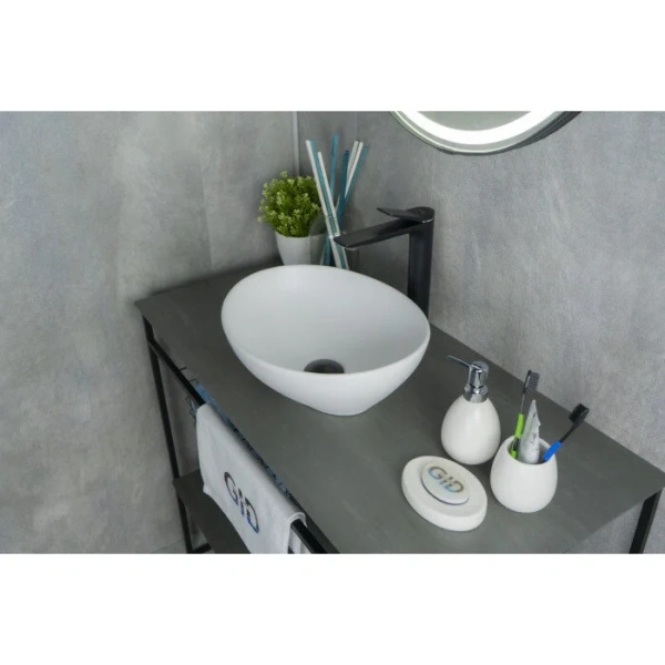 Раковина GID Lago N900 41 см белая, в форме чаши, круглой формы - фото 5