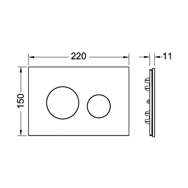 Лицевая панель Tece TECEloop modular стекло, рубиновая, в наличии - фото 2